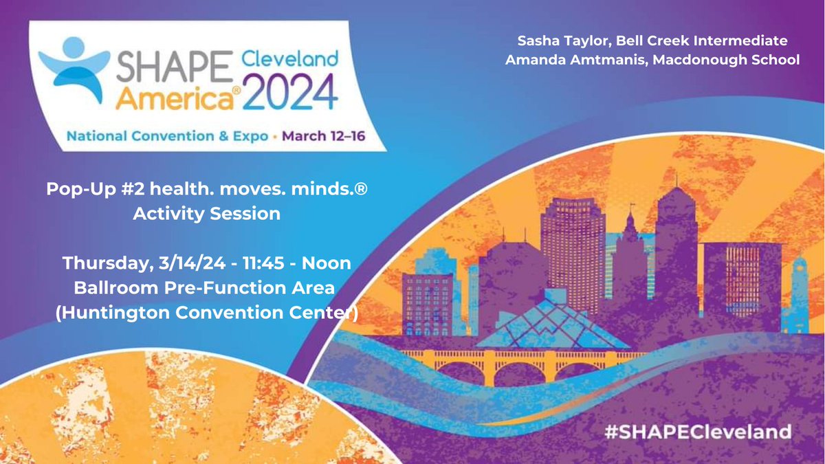 Save the Date🗓️ at #SHAPECleveland   

Join <a href="/bcipeteacher/">Bcipeteacher</a>  and <a href="/AmandaAmtmanis/">Amanda Amtmanis (she/her)</a>  for a <a href="/SHAPE_America/">SHAPE_America</a> #healthmovesminds 15 minute  Pop-Up Activity👟 &amp; instant⚡️access to all lessons 

Enter to win $100 Gopher  Gift Card 
👉airtable.com/shr4HPIzLTNT7h…