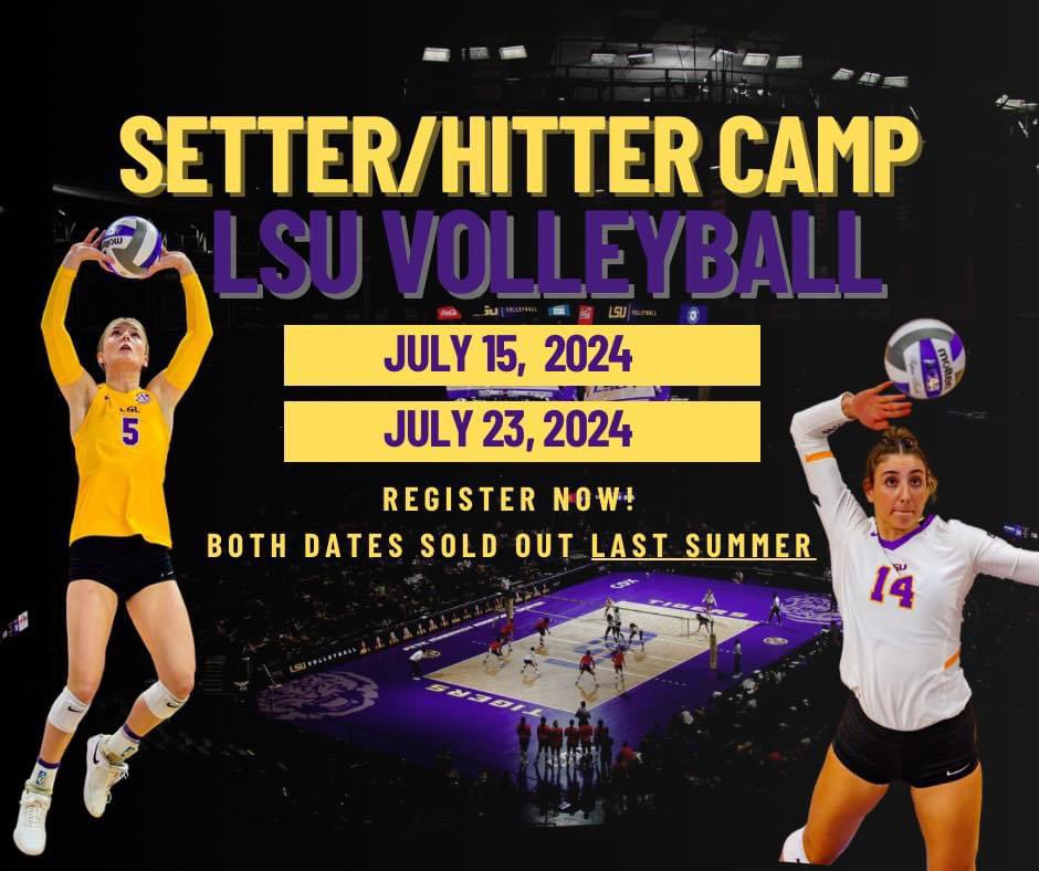 𝗦𝗘𝗧𝗧𝗘𝗥/𝗛𝗜𝗧𝗧𝗘𝗥 𝗖𝗔𝗠𝗣 One of our most popular camps that sold out 𝙗𝙤𝙩𝙝 dates last summer is open for registration! Specialized position specific training combined with collaborative drills and live play! 𝗥𝗘𝗚𝗜𝗦𝗧𝗘𝗥 𝗡𝗢𝗪: tigervolleyballcamps.net