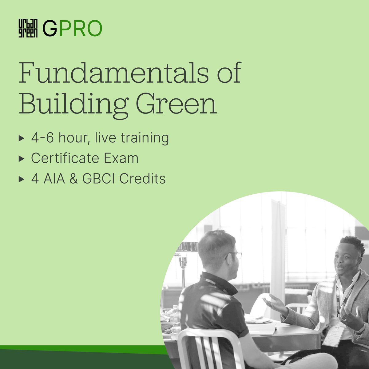 Alert: Training Opportunity! Join GPRO Fundamentals of Building Green next week to take your green building knowledge to the next level! Limited spots, register now: ow.ly/NUIP50QQHxy #CareerGrowth #GreenBuildings