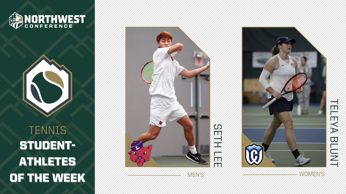 Blunt &amp; Lee Named NWC Tennis Student Athletes of the Week 
<a href="/LinfieldMTennis/">Linfield Men's Tennis</a> <a href="/linfieldsports/">Linfield Athletics</a> <a href="/Whitwomentennis/">Whitman Women’s Tennis</a> <a href="/WhitmanSports/">Whitman Athletics</a> 
nwcsports.com/news/2024/3/11…