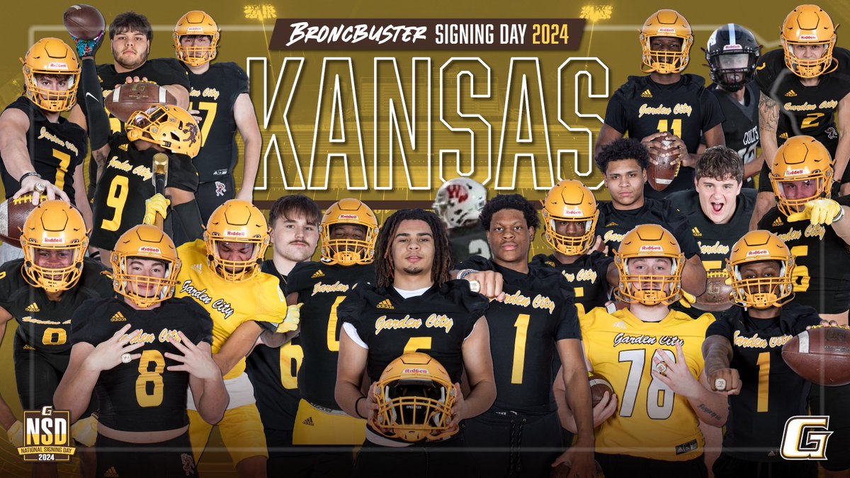 A big list of Kansas Kids that have signed with GCCC! Welcome to BRONCBUSTER Football! @GCCC_FOOTBALL