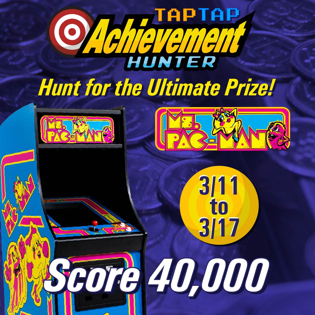 taptapiowacity's tweet photo. π―πΉοΈPlay. Score. Redeem your Prize!
This week's hunt: Ms. PacMan πΎ
Score 40,000 to win!!
#taptap #doubletap #beercade #downtowniowacity #iowacitypedmall https://t.co/SUmrfOnELz