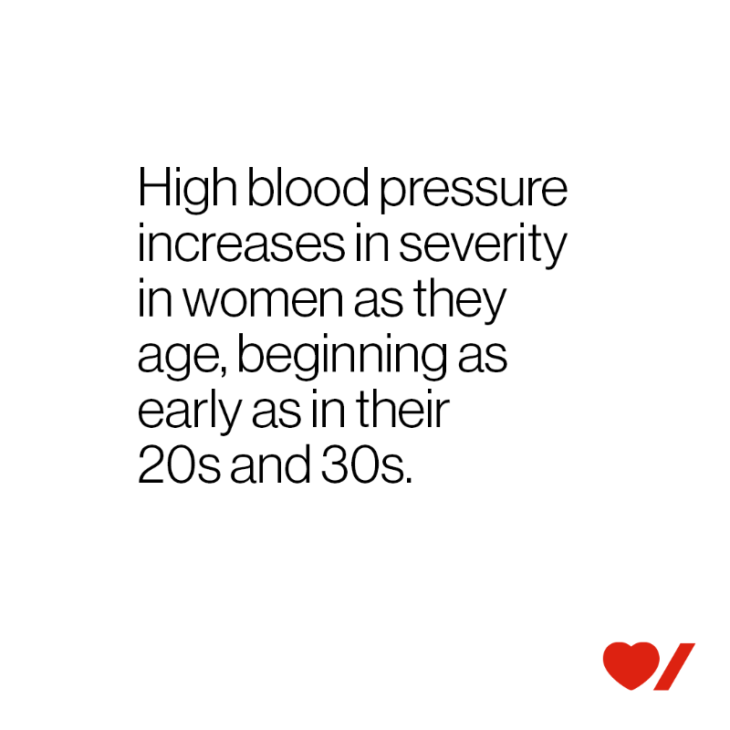 HeartandStroke's tweet photo. High blood pressure (hypertension) increases the risk of stroke and heart conditions, in both men and women, but especially for women as they age. It’s the number one risk factor for stroke and a major risk factor for heart conditions. 
Swipe to learn more.
#BeatHeartDisease