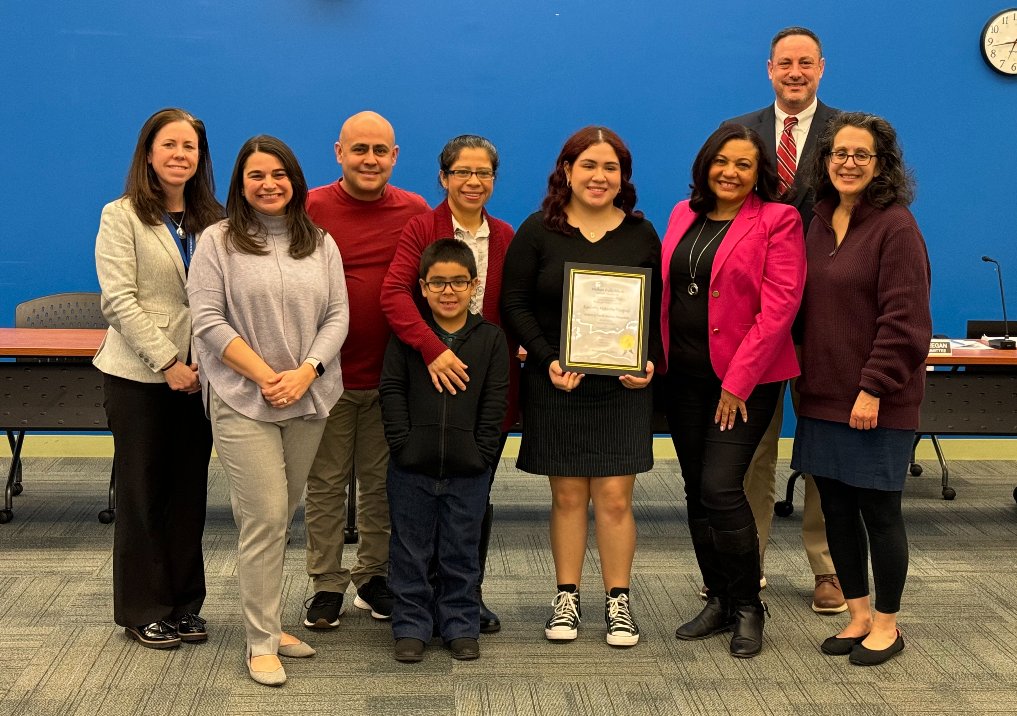 On Monday, March 11, 2024, the Methuen School Committee presented senior Kimberly Natareno Vasquez with the World Language SOAR Award. Congratulations, Kim, on your remarkable academic success and outstanding accomplishments.