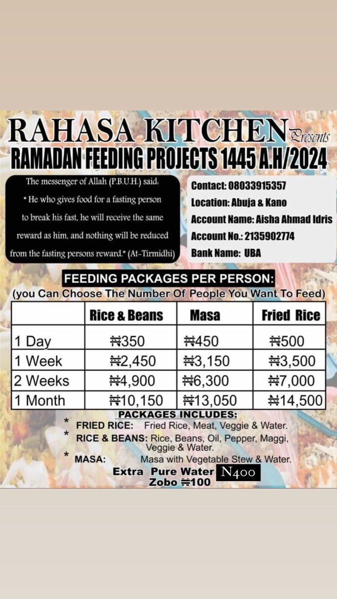 Rahasa_Kitchen's tweet photo. RAMADAN FEEDING PROJECT 1445A.H / 2024. https://t.co/VeCjE8GmXq