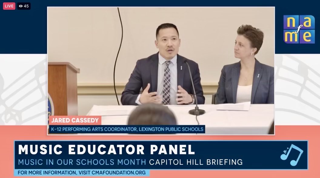 Recognize this amazing educator? It's our very own ⁦<a href="/LexPerformArts/">Jared Cassedy</a>⁩ presenting today at a congressional hearing on Capitol Hill! Jared spoke about the significance of music education in our nation's public schools. #MusicMatters #RepresentationMatters