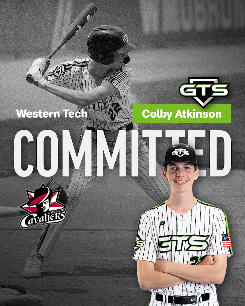 𝗣𝗟𝗔𝗬𝗜𝗡𝗚 𝗔𝗧 𝗧𝗛𝗘 𝗡𝗘𝗫𝗧 𝗟𝗘𝗩𝗘𝗟 🔥 Congratulations to Class of 2024 GTS Baseball Player, Colby Atkinson on his commitment to Western Tech! 👏 @ColbyAtkinson24 | @WestrnTBaseball #𝘨𝘵𝘴𝘣𝘢𝘴𝘦𝘣𝘢𝘭𝘭