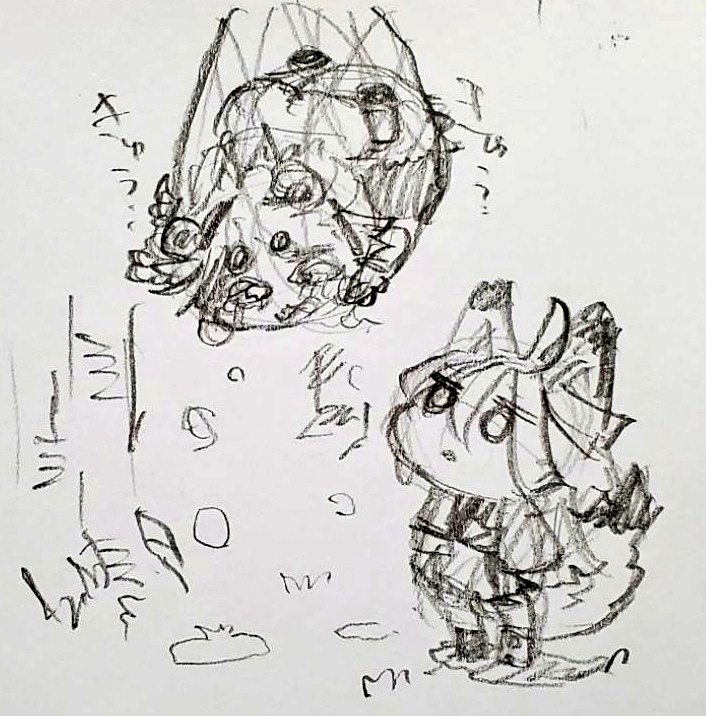 罠にかかるもち 