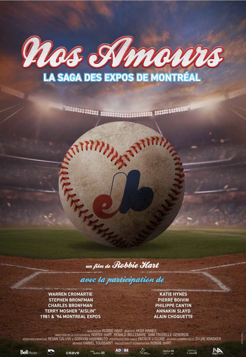 We’re not waiting for Netflix. 😉

“Nos Amours - The Saga of Montreal Expos” comes to the big screen on April 18. 

« Nos Amours - La saga des Expos de Montréal » sera à l’affiche le 18 avril.

Présentation exclusive au Cinéma Guzzo Marché Central en compagnie de Steve Rogers,