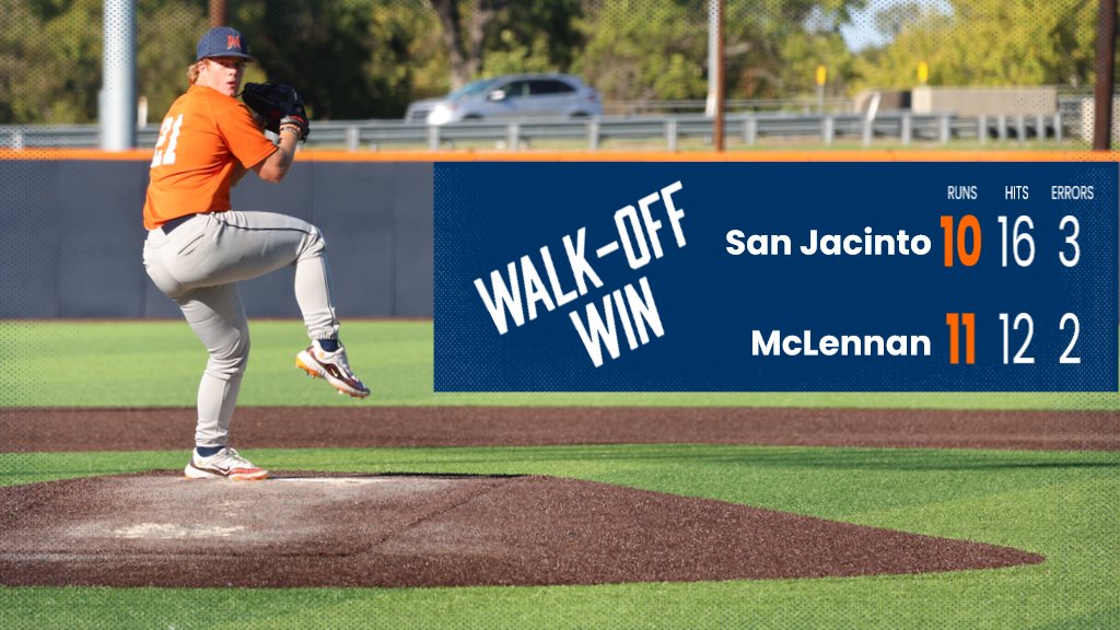 HIGHLANDERS WIN!!!! McLennan Baseball gets the walk-off 11-10 victory over the San Jacinto Ravens! Next up: North Central, noon doubleheader Wednesday at Bosque River Ballpark #GoLanders #ContinuingTheLegacy