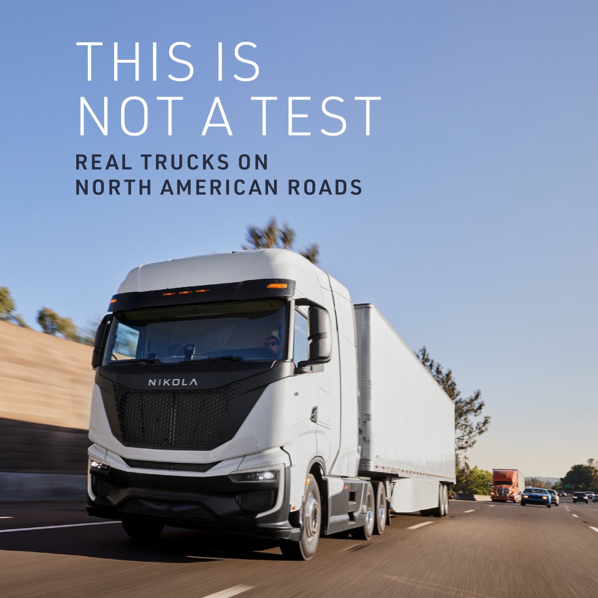 nikolamotor's tweet image. Powering the now! Nikola's purpose-built hydrogen fuel cell electric trucks are driving on North American roads today covering a range of up to 500-miles and setting new standards for sustainable transportation. Join us in driving towards a zero-emissions future. Order yours:…