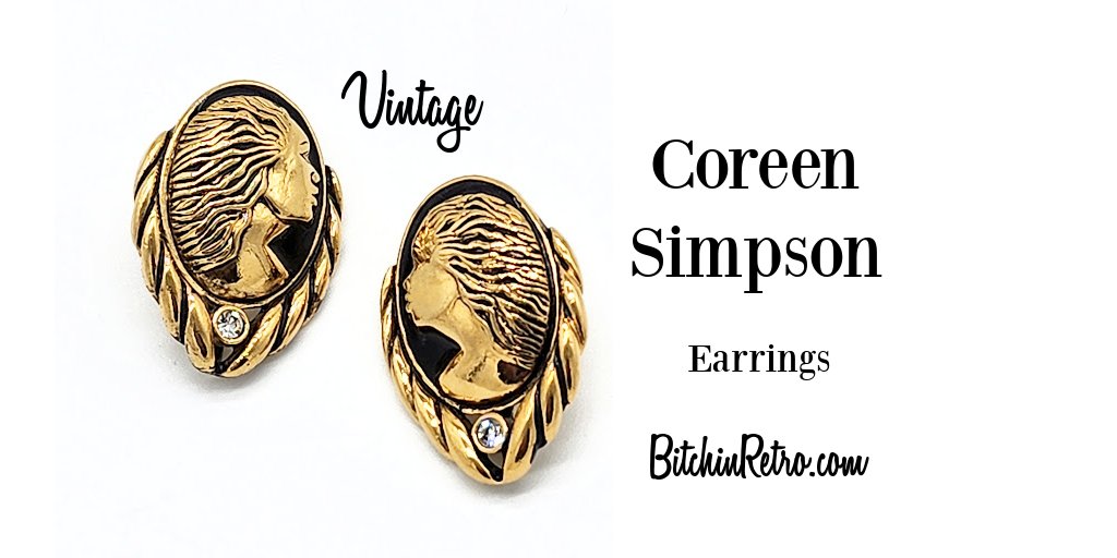 RetroCEO's tweet photo. From Avon's 1994 "Regal Beauty Collection" by award winning photographer and designer #CoreenSimpson. An antiqued gold tone finish and bezel set Austrian Crystals sets off these #unique #cameo #earrings.

#bitchinretro #giftsforher #mothersdaygifts #style

https://t.co/QSw3Dns1gQ https://t.co/OZOOra8Wym