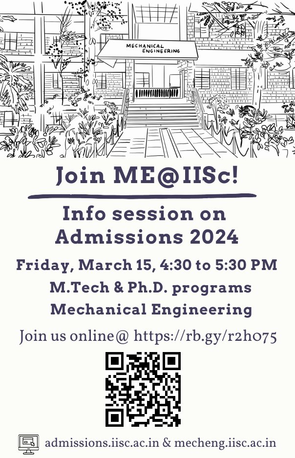 We are conducting an information session about admissions to our graduate programs this Friday, March 15th at 4:30 pm. Join us online @ rb.gy/r2h075!