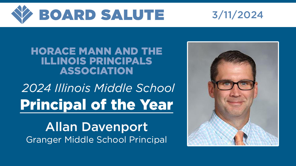 ipsd204's tweet photo. Congratulations to Al Davenport, principal at Granger Middle School, for being named the Illinois Middle School Principal of the Year by the Illinois Principals Association! @allandavenport @GrangerIPSD204 @ilprincipals #boardsalute https://t.co/N4Sw9ylNle
