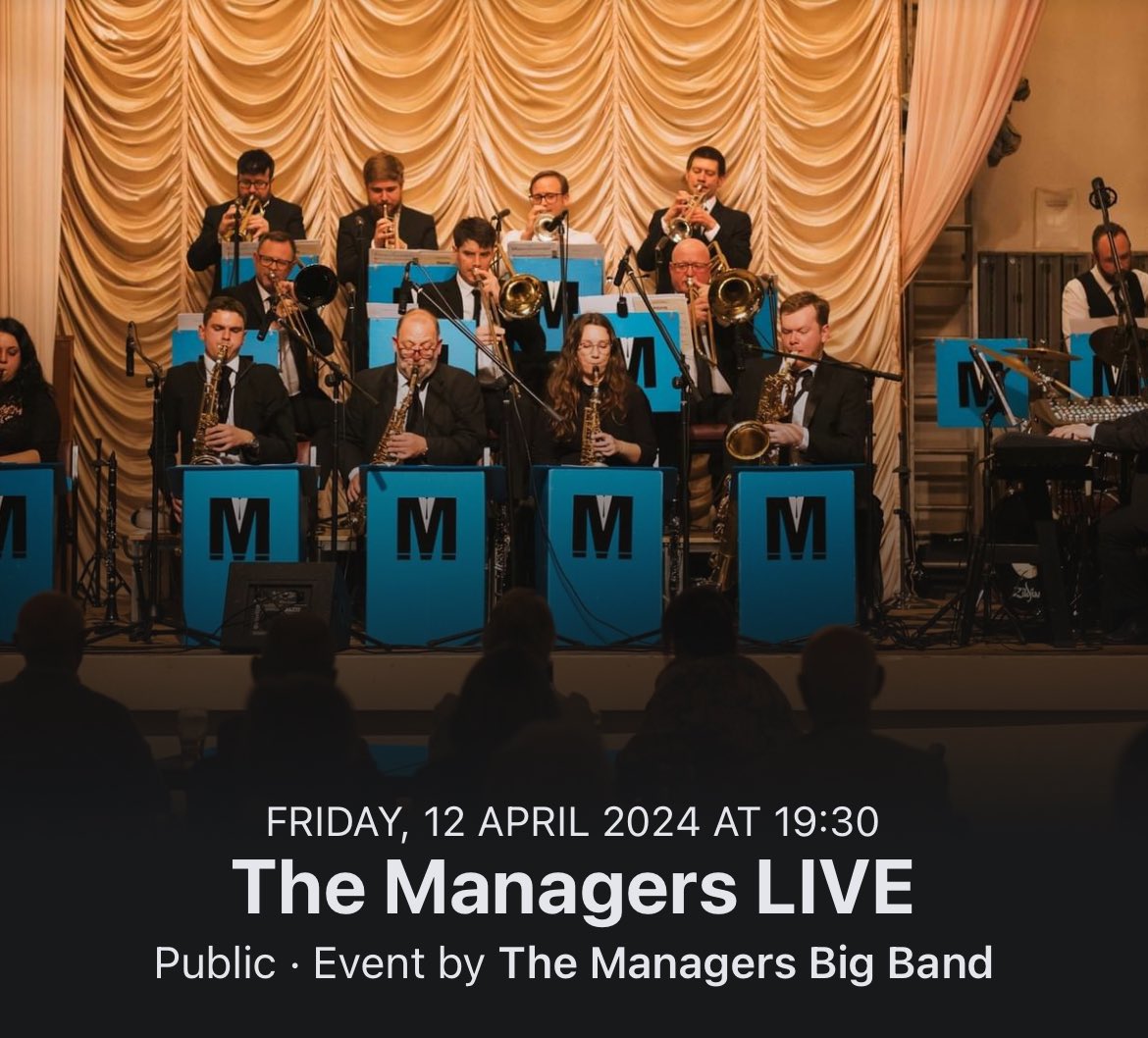 JamieGSax's tweet image. Excited to be back playing Tenor 1 with Managers again, the 6 time winners of the Great North Big band Jazz festival. If you’re about on the 12th April, come along to the Bolton Ukrainian Cultural centre for some great charts, brilliant players, and good pints!