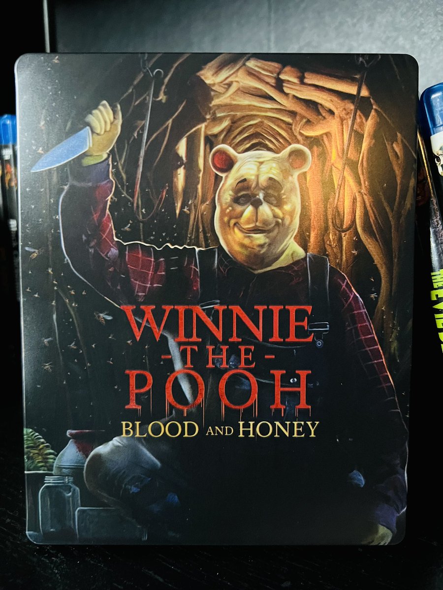 IanVanGhoul's tweet photo. I couldn’t pass this up. I’m way more stoked than I should be to add a physical copy of Blood and Honey to my collection. 
#winniethepoohbloodandhoney #steelbook #horrorcollector https://t.co/CDrpMThVCX