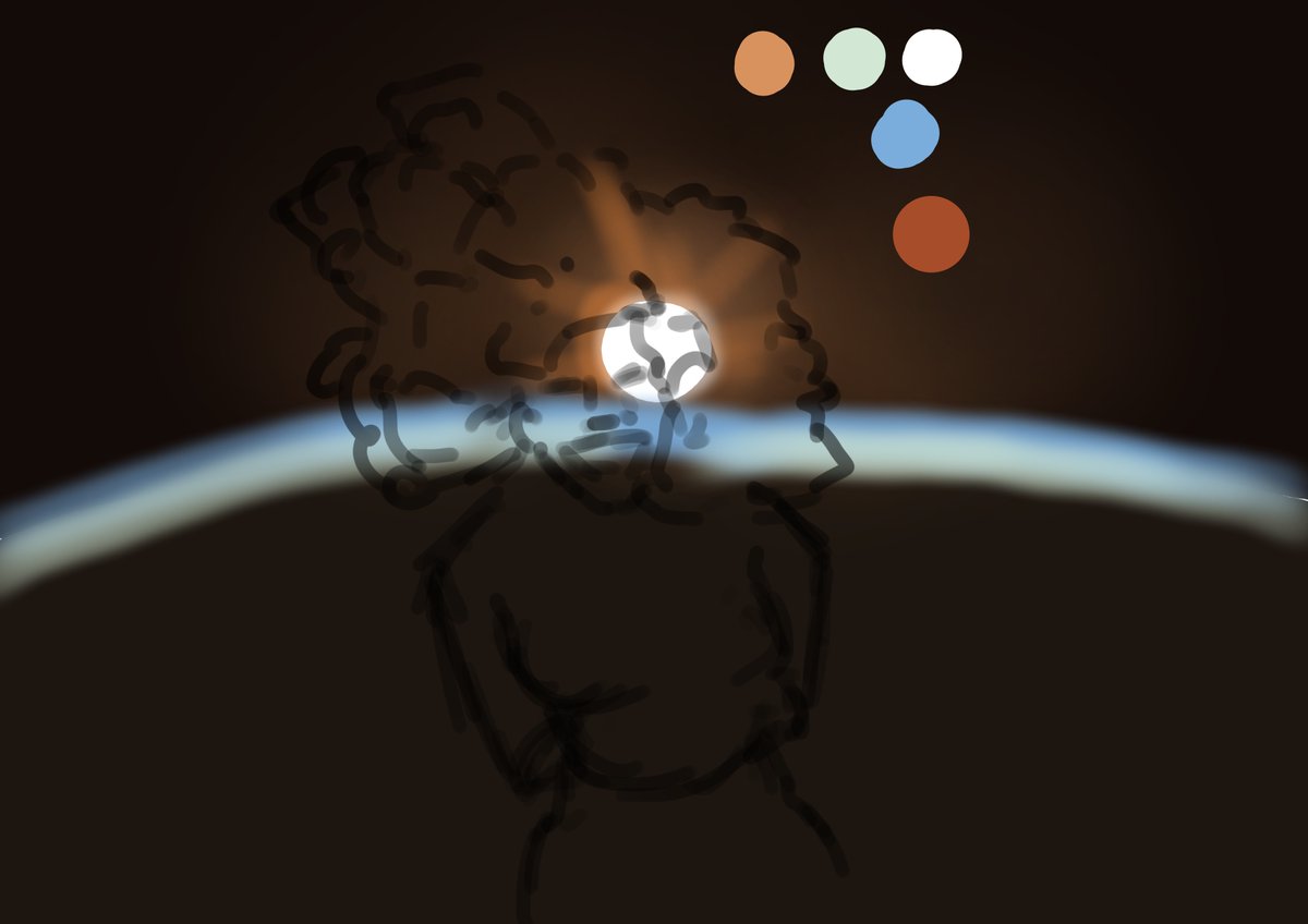 DeltaDrawing's tweet photo. Happy in Orbit WIP https://t.co/UZtYst4dHq