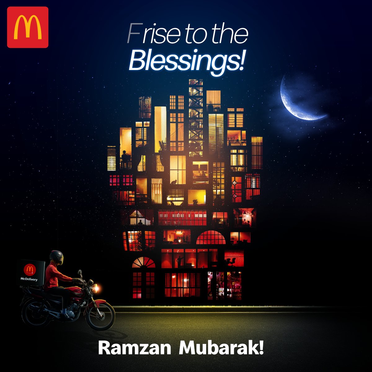 Wishing a blessed #Ramzan to all! Ramzan Mubarak! 🌙

#RamzanMubarak #McDonaldsPakistan ‍‍