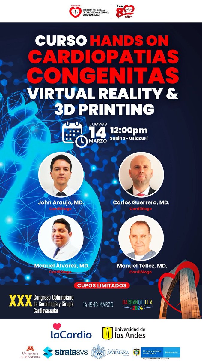 John Jairo Araujo. MD, NBE, FSIAC, FSISIAC, FACC (@johnjairoarauj1) on Twitter photo Taller en #ACHD 3D , aprende de una manera didáctica y demostrativa ACHD. Anatomía y fisiología en diversas cardiopatias congénitas durante #Congreso 24 <a href="/sccccardio/">Sociedad Colombiana de Cardiología</a>
Inscripción para miembros <a href="/sccccardio/">Sociedad Colombiana de Cardiología</a> docs.google.com/forms/d/e/1FAI…
<a href="/Ecoimagenescc/">Cap.EcocardiografiaSCC</a> <a href="/CongenitasH12o/">Cardiopatías Congénitas H12O</a> Taller en #ACHD 3D , aprende de una manera didáctica y demostrativa ACHD. Anatomía y fisiología en diversas cardiopatias congénitas durante #Congreso 24 <a href="/sccccardio/">Sociedad Colombiana de Cardiología</a>
Inscripción para miembros <a href="/sccccardio/">Sociedad Colombiana de Cardiología</a> docs.google.com/forms/d/e/1FAI…
<a href="/Ecoimagenescc/">Cap.EcocardiografiaSCC</a> <a href="/CongenitasH12o/">Cardiopatías Congénitas H12O</a>