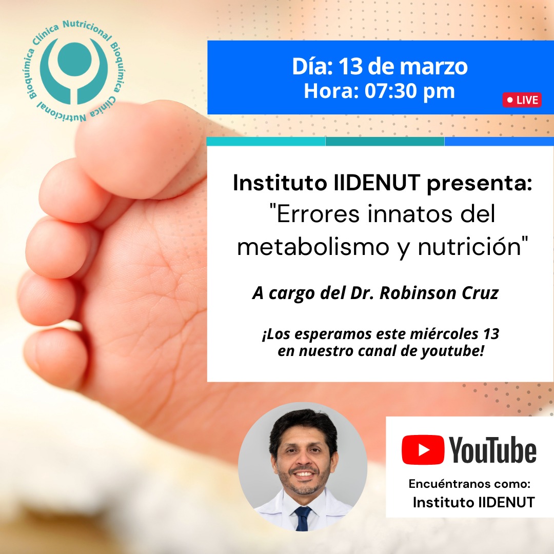 IIDENUT's tweet photo. #Temporada14
El miércoles 13 de marzo a las 19.30 hs (horario de Lima-Perú), se transmitirá en vivo el programa Hablando de Nutrición en nuestro canal de youtube. https://t.co/t0su74Css0