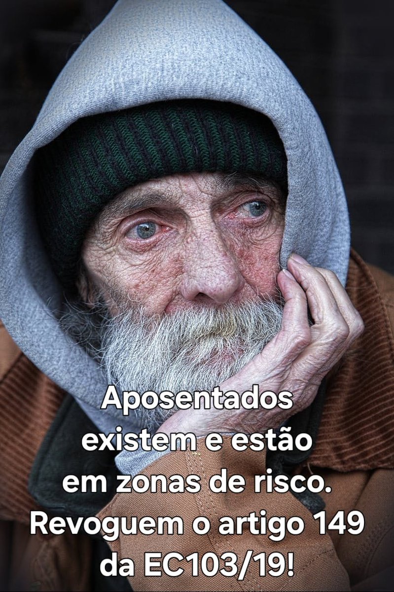 MariangelaCele5's tweet photo. "Respeitar e demonstrar compaixão ao idoso, é respeitar a vida na sua totalidade. Revoguem o art. 149 da EC 103/19! @STF_oficial @gilmarmendes @LRobertoBarroso @nunesmarquesK @MinAMendonca @alexandre @Cristianozaninm  @FlavioDino Confisco Absurdo #RespeitemAposentados https://t.co/y5PWZ5DfwT