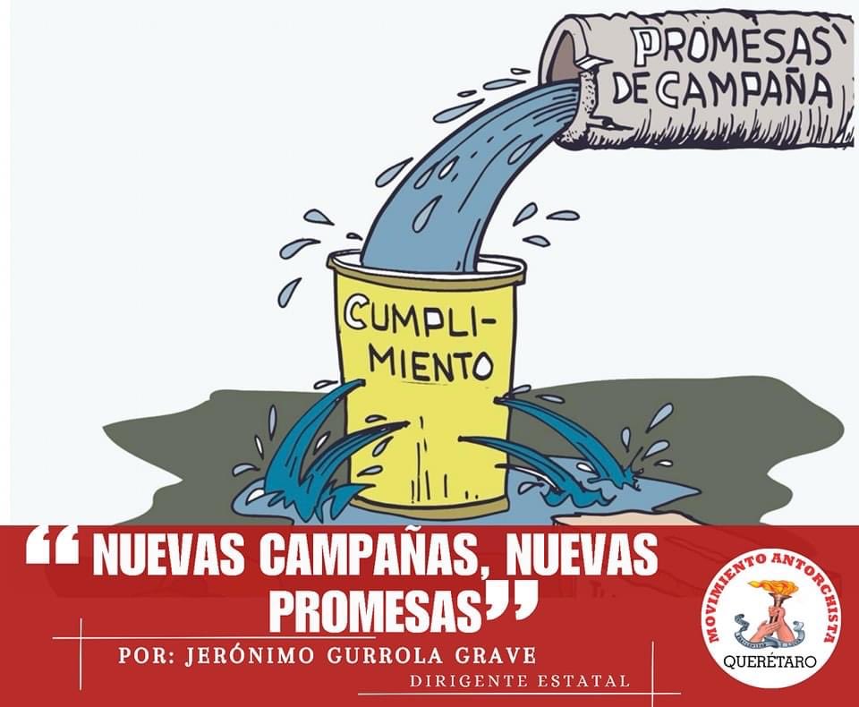 jgurrolag1's tweet photo. Amable seguidor de mis redes sociales, te invito a leer, comentar y compartir y artículo de esta semana titulado: 

NUEVAS CAMPAÑAS, NUEVAS PROMESAS

https://t.co/mFke3C1pig https://t.co/tWlNSFTW1q