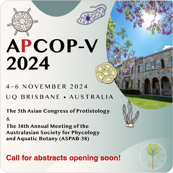 🗓️ Save the Date! The Asian Pacific Congress of Protistology #APCOPV2024, the largest conference in protists and aquatic botany in the region: Nov 4-6, 2024 in Brisbane AU, collab with @ASPABites 38th Annual Meeting. #protist #algae #seagrass Call for Abstracts opening soon!
