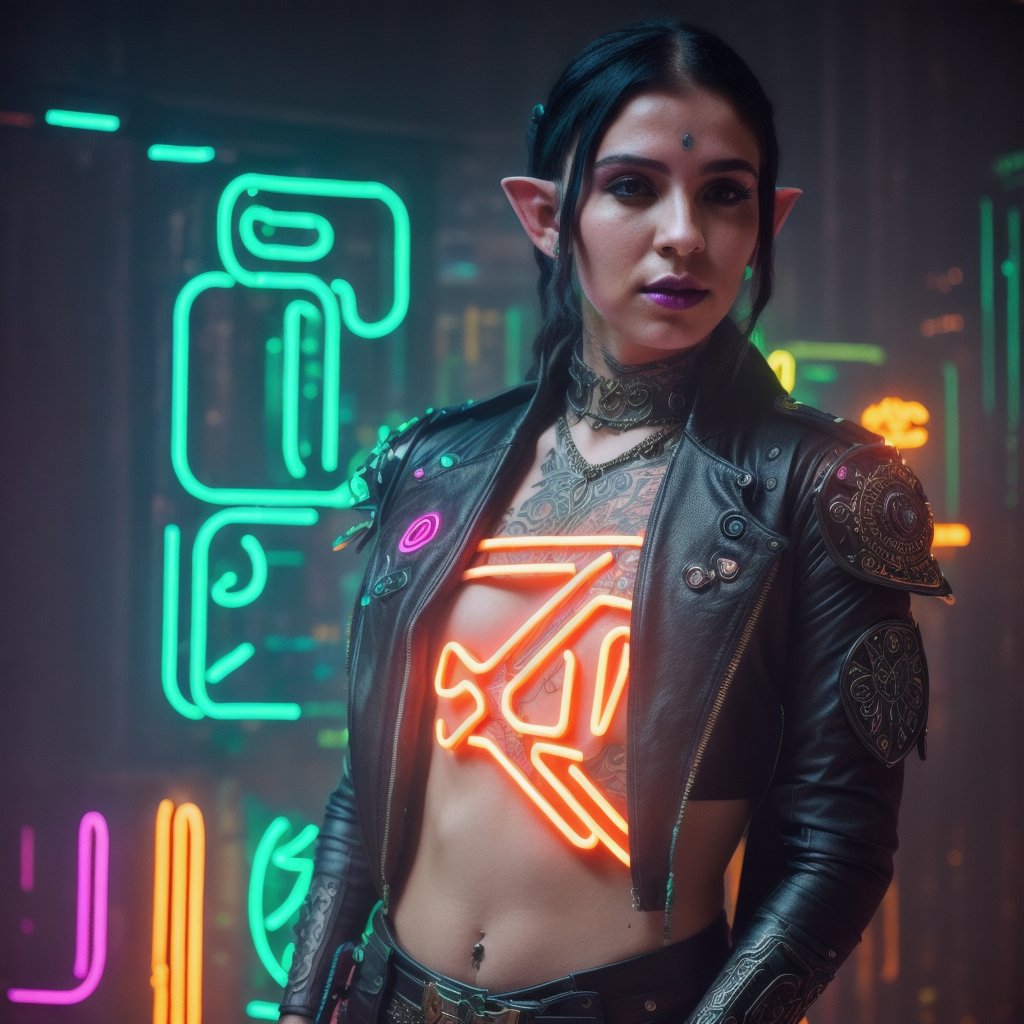 d_AI_ly_'s tweet photo. Model: Realistic Vision v5
Focal point: Portrait
Image style: Neon Punk (Fantasy)
#AI #AiArt #CyberpunkElf #NeonTattoos #FantasyArt #CyberFashion #FuturisticCity #MagicTechFusion #DigitalPainting https://t.co/TdHY8PNTqE