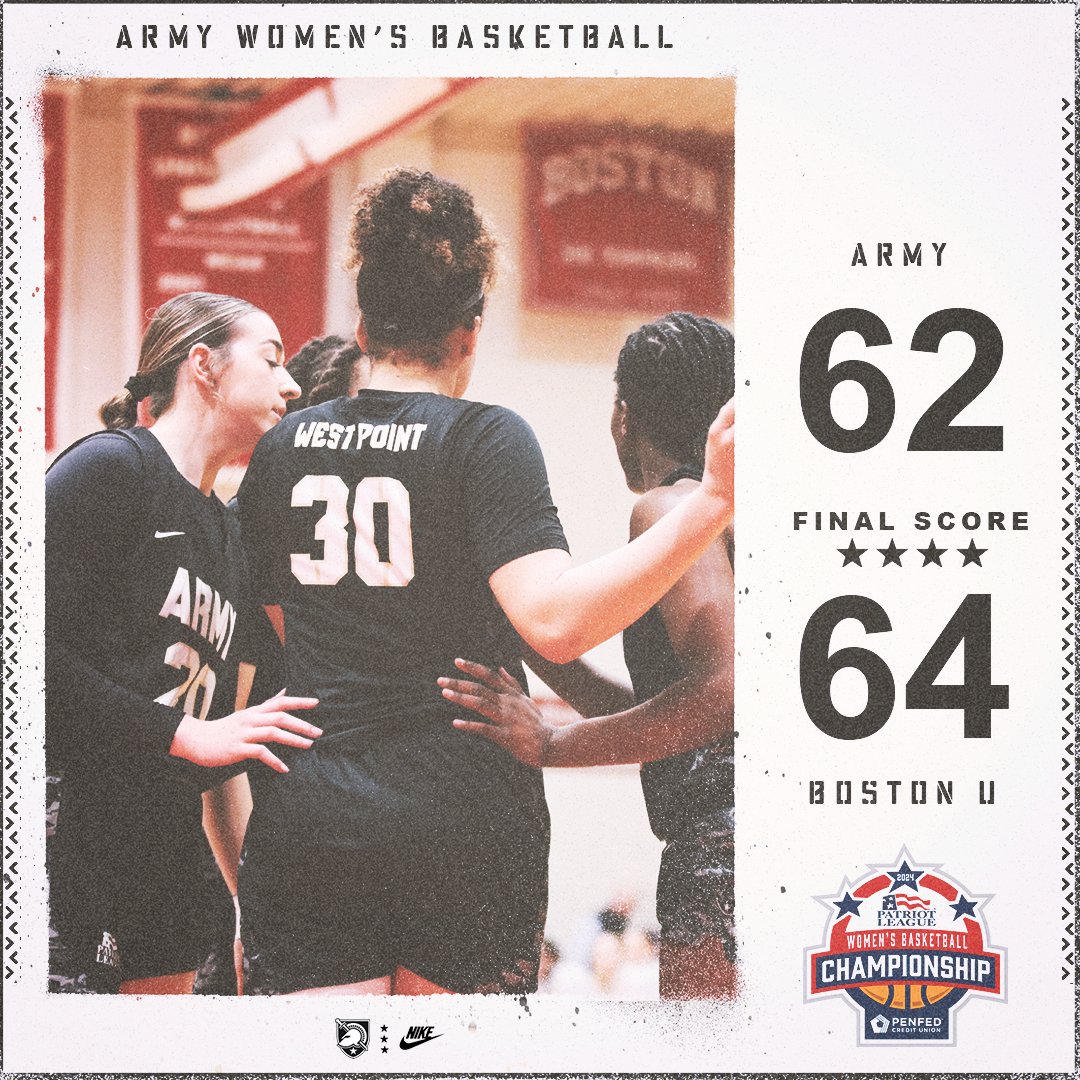 Wasn't meant to be tonight. 💔 Proud of our team and our fight all season long. We will be back. Thanks for rocking with us all season long. Onward and upward to 2024-25. #GoArmy