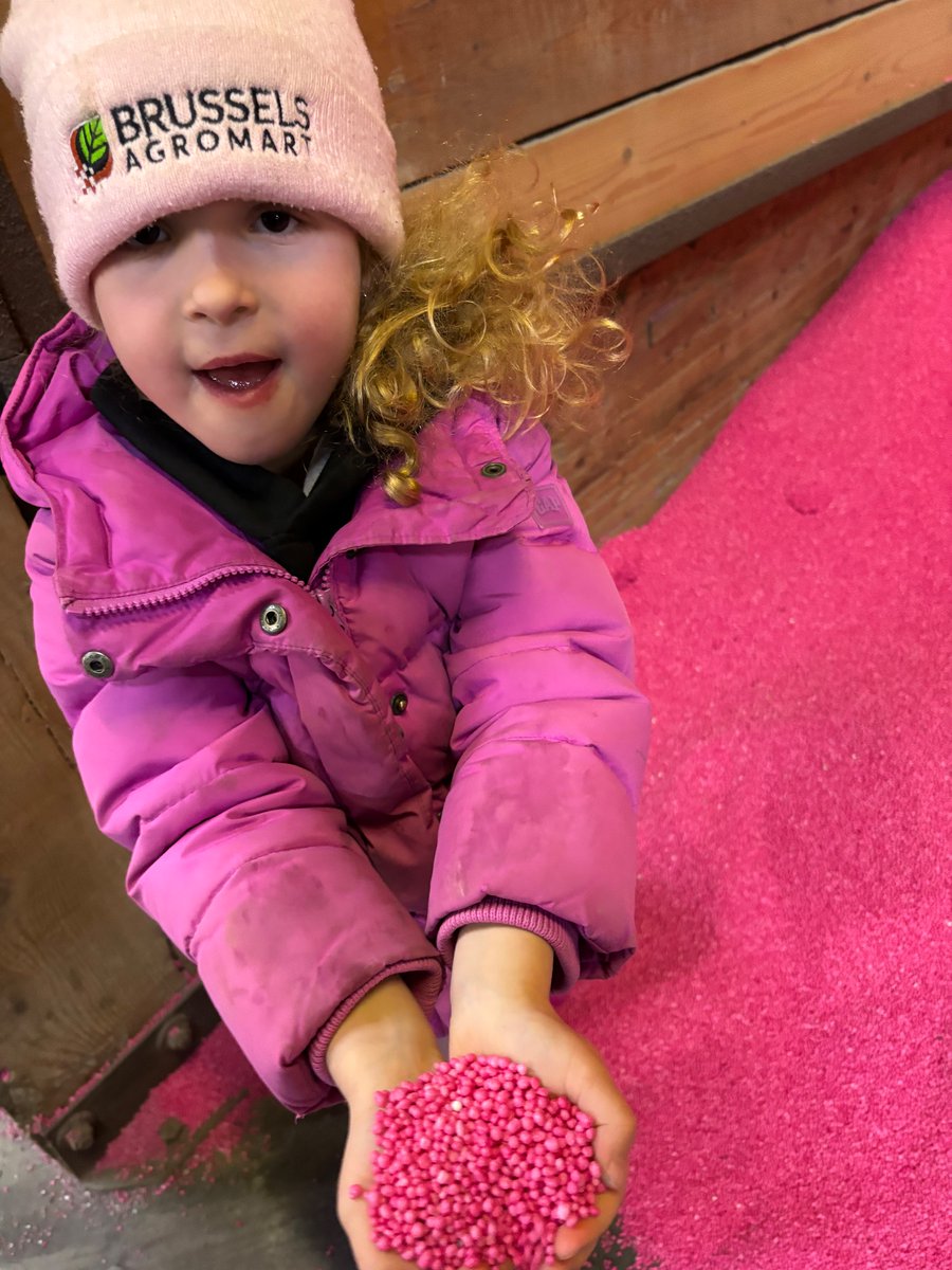 Payton is keen on the PurYield coated urea, she thinks pink was the right colour choice! #plant24 #fert24