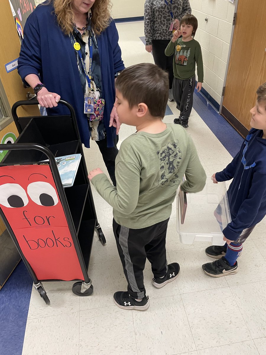 MrsHendricks's tweet photo. Library cart in action today! https://t.co/8V2DGoOydO