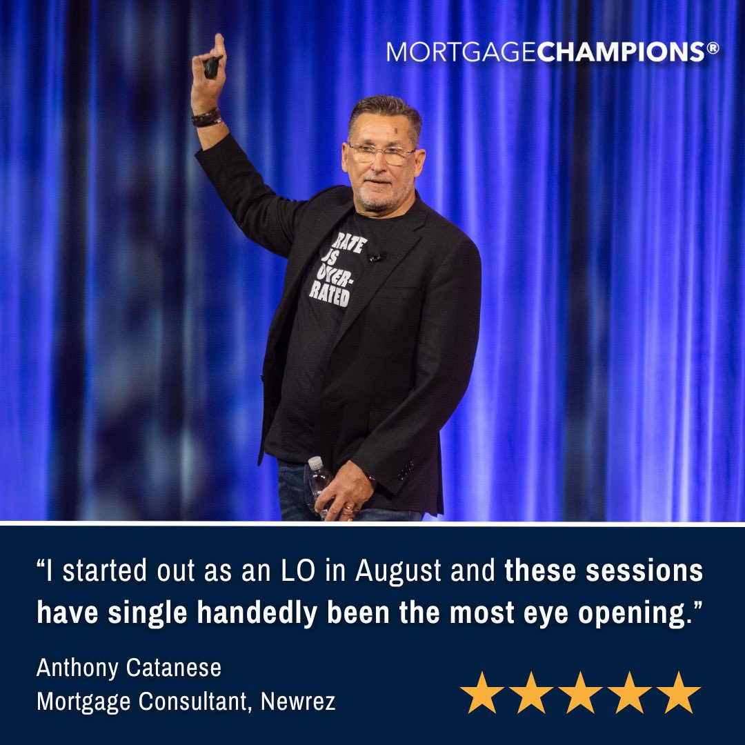 dalevermillion's tweet photo. ⭐️⭐️⭐️⭐️⭐️

“Just wanted to reach out and thank you for your time.

These past 3 sessions have been great!

I started out as a brand new LO in august and have been actively looking for ways to improve my process and these sessions have single handedly been the most eye opening.

Currently trying to map out a plan to implement these tactics into my daily routine. Can’t wait for the next sessions!”

— Anthony Catanese, Mortgage Consultant, Newrez

#Review #MortgageChampions #DaleVermillion #Mortgage #Training