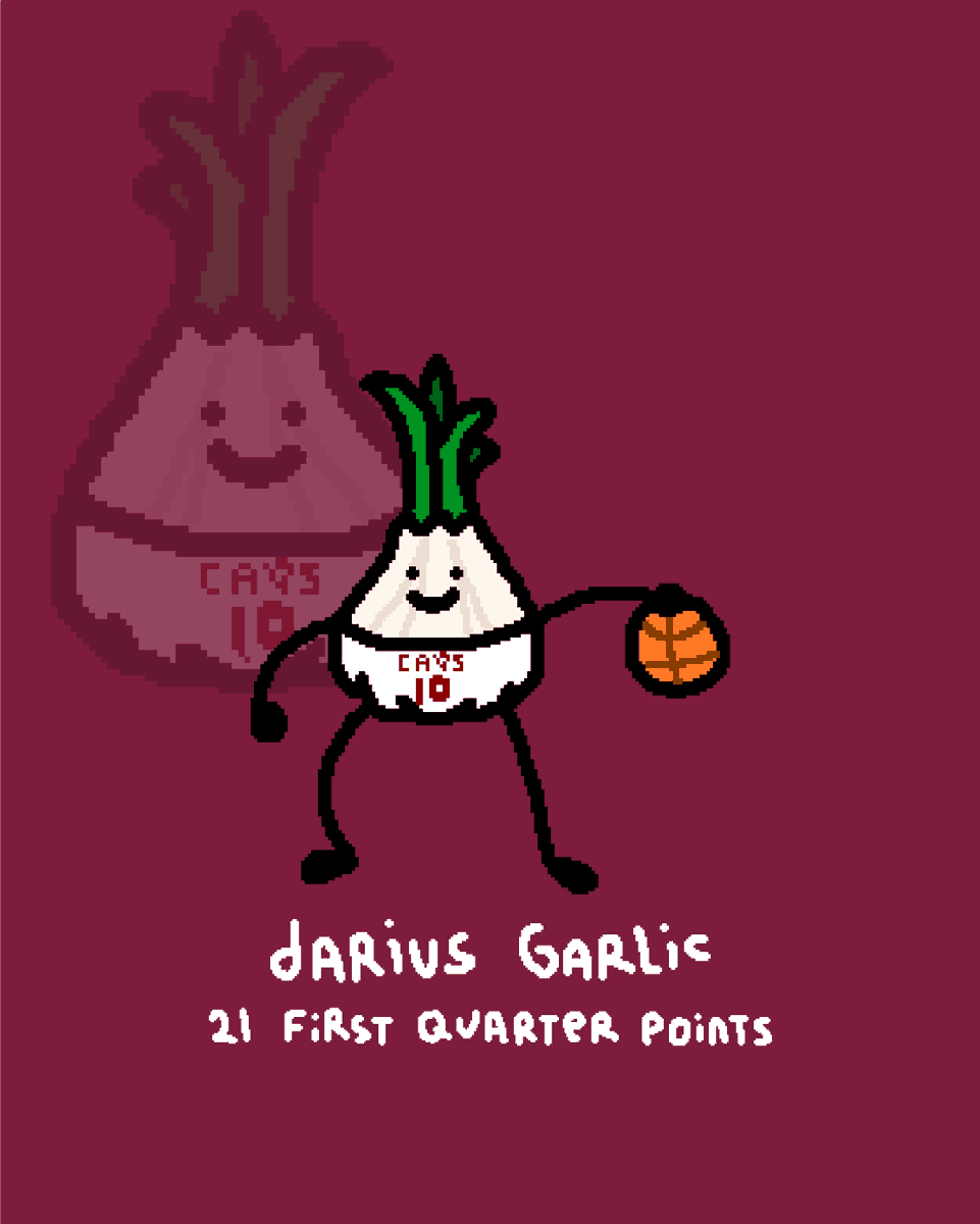 cavs's tweet photo. cooking with garlic. 🤌✨ #LetEmKnow https://t.co/ZYsRTtwxpp