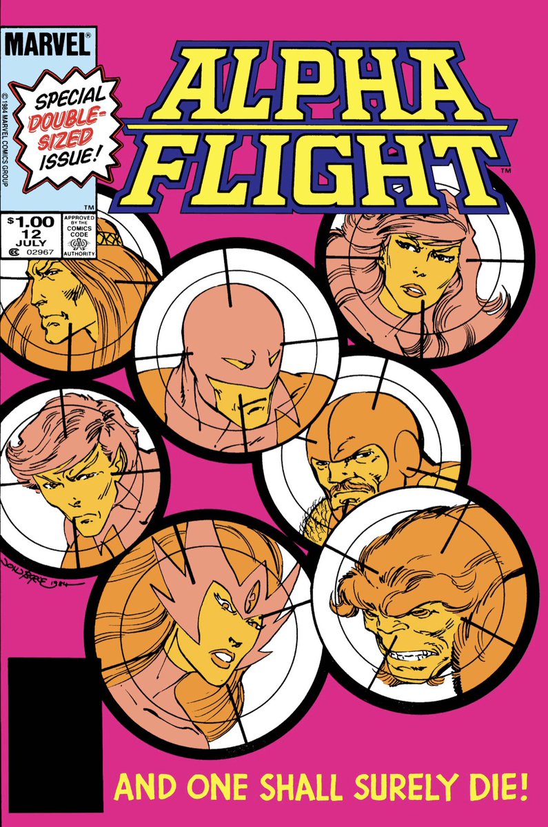 XMen90sCovers's tweet photo. 1471). Jul1984. 
The BIG ONE! Alpha Vs. Omega! Concluding the first year of Alpha Flight with one of the most shocking Marvel moments of the 80s. That cover blurb isn’t kidding! https://t.co/bkOgzx2s9h