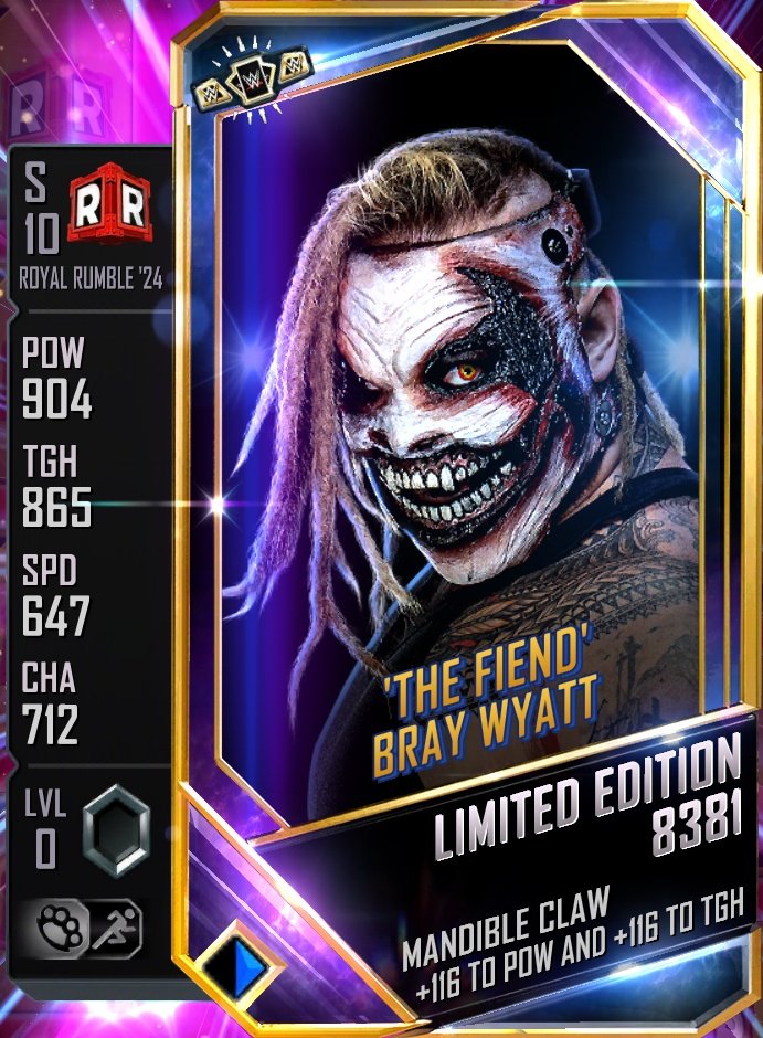 Updated Fiend LE Count: 8381 Could there be 10,000 Fiend LE cards before  they're no longer available on Wednesday? : @Robski696 #WWESuperCard