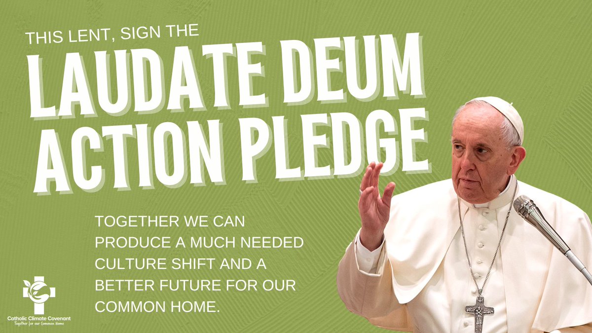 In Laudate Deum, Pope Francis calls all people of good will to take action on the climate crisis. This Lent, we invite you to take a pledge of action to respond directly to Pope Francis’ call for change. Learn more and sign the pledge today! catholicclimatecovenant.org/my-laudate-deu…
