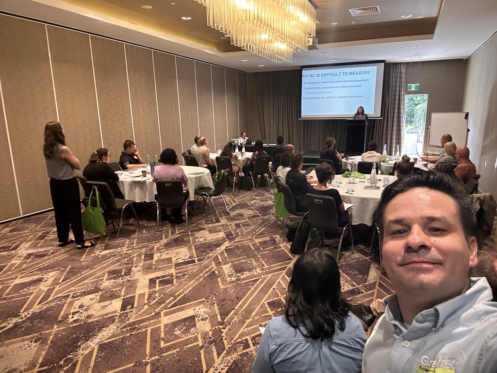 graintec's tweet image. HAPPENING NOW: The Importance of #WaterActivity Seminar - Brisbane feat. Mary Galloway, lead scientist of #AquaLab USA.

The comprehensive seminar on mastering moisture control and water activity is in full swing, with a captivated audience soaking up every valuable insight.