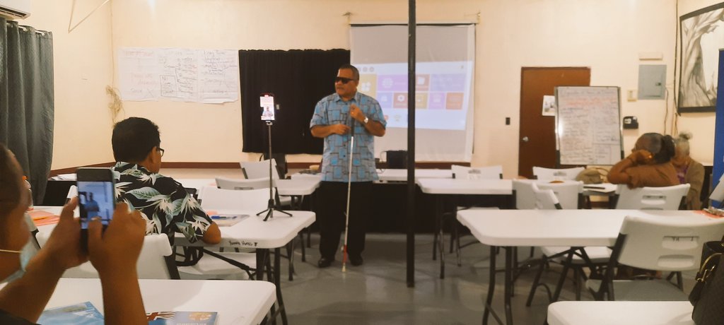 PDFSEC's tweet photo. Growing stronger together is a collective call to all of us to paddle the canoe together as a disability movement - CEO Setareki macanawai addressing OPDs and reps in Pohnpei this morning .
#pdfsec #DisabilityInclusion https://t.co/W0w4ZXVyLT