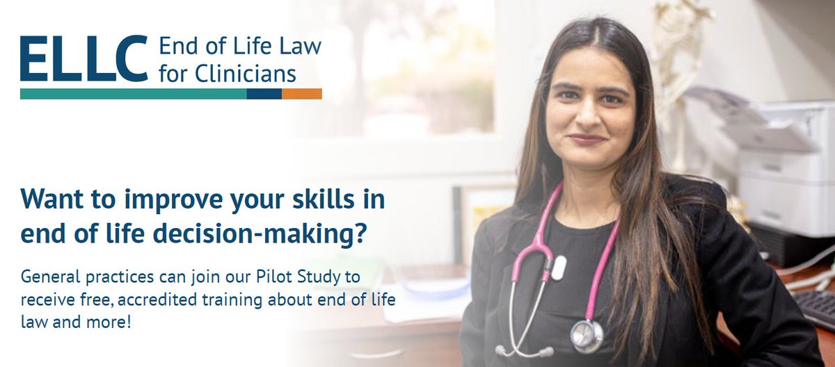 #Generalpractices still have time to join our new #ELLC Pilot Study to improve #GPs and #nurses #endoflife decision-making skills. #CPD + benefits available. Visit shorturl.at/mnLQ4 to find our more. EOIs close 5 April #practicemangers @AAPM_National @HealthLawQUT