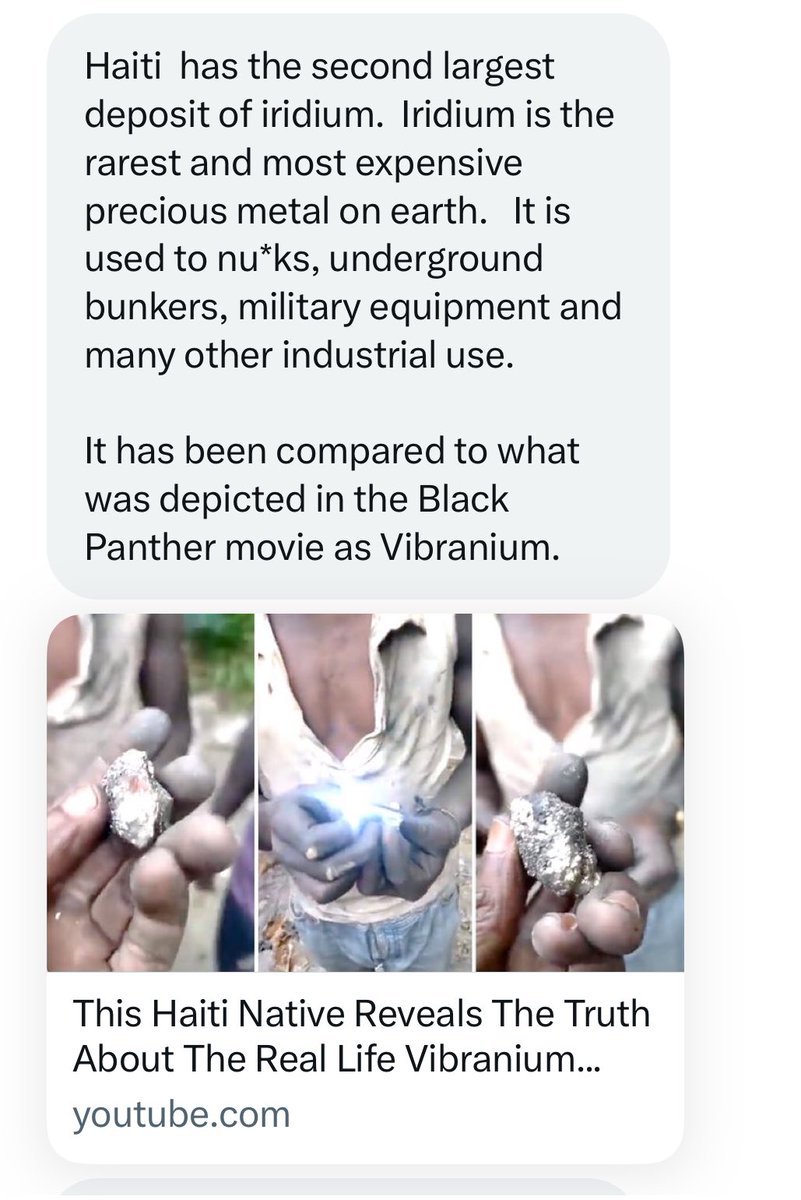 dom_lucre's tweet photo. 🔥🚨DEVELOPING: Haitians are actually blaming The United States and Israel for the recent gang uprising in Haiti so Western nations can steal their iridium. Haiti currently has the second largest deposit of iridium in the world. 

They also STRESSING that this is a DEMOCRAT operation. George Soros, Hillary Clinton, Mark Zuckerberg Ben Netanyahu and many other prolific figures are being named and sent to my DM.  

To the residents of Haiti I am one of the few journalists that share both sides so please continue to send me content and I will research. 

With the war in Israel I provided news for the Israelis and Palestinians until I decided to stop covering the war.