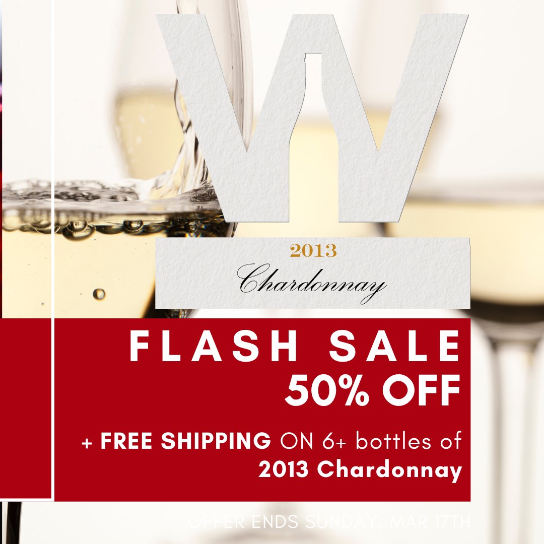 WinerySF's tweet photo. FLASH SALE - 50% Off &amp; Free Shipping on a 6 bottle set of our Winery SF Chardonnay
Our 2013 Chardonnay utilizing native wild yeast and exhibits a plush round mid-palate with white peach with excellent layers of fruit. Buy Now for under $100 with shipping: https://t.co/WdzaDOPRUL https://t.co/R5KpZv6iW2
