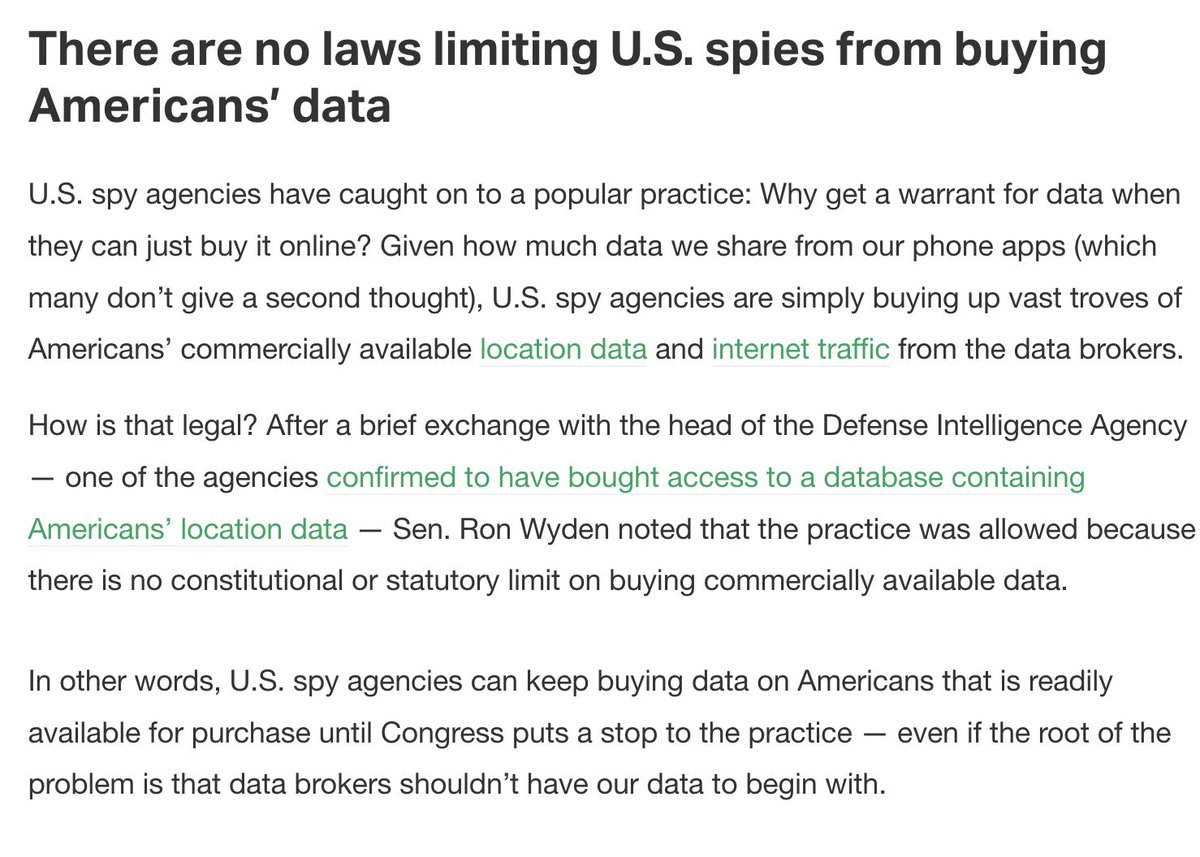 RonDeibert's tweet photo. Also take note of the exchange between @RonWyden and the 🇺🇸 US Intel Chiefs regarding #ADINT 

State security agencies are having a field day with the data exhaust of surveillance capitalism 👇 https://t.co/LV745YBwyb
