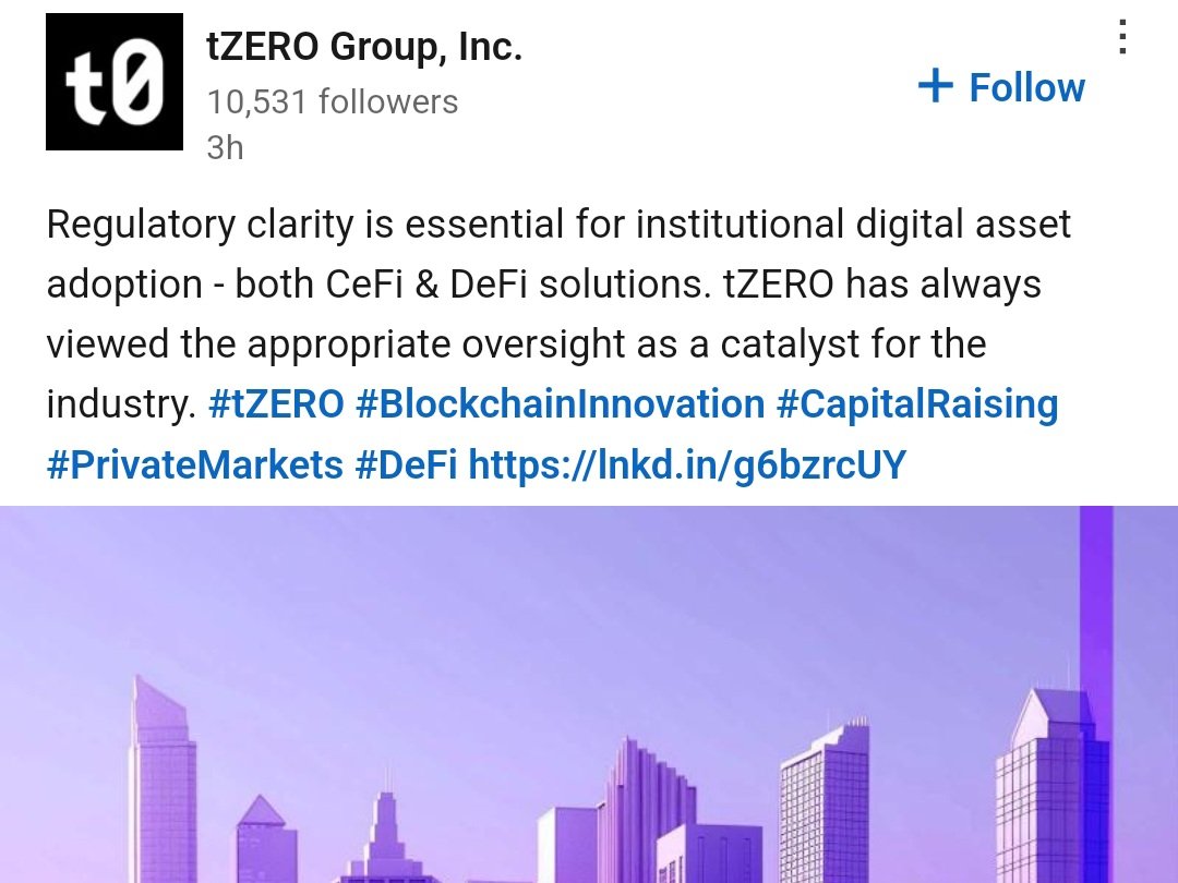 🧐 Here's a post from @tZERO on LinkedIn - a few hours ago “The total value of tokens deposited in DeFi applications has just crossed $60 billion” (4 min read): blockworks.co/news/defi-need…
#DeFi #tokenization #RWA #CapitalRaising #PrivateMarkets