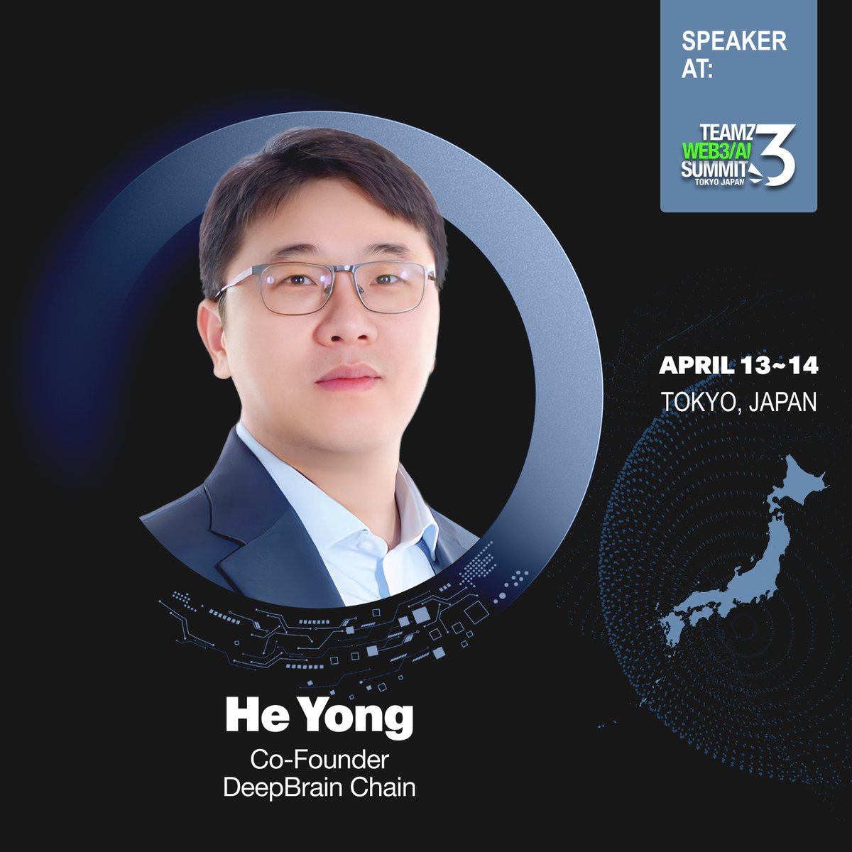 DeepBrainChain's tweet photo. 【📢 TEAMZ SUMMIT 2024 New Speaker Announcement 🎤】
@teamz_inc
🎊 We are thrilled to announce that He Yong (@DeepBrainChain) will be speaking at the event 👏
👤 Introduction of Mr. He Yong:
Founder of DeepLink and DeepBrain Chain, and a serial entrepreneur with 13 years of experience in the AI field and 6 years in the development of blockchain and distributed computing network technology. He obtained a Bachelor's degree in Computer Science from Ocean University of China in 2008. In 2012, he founded Polyentropy Intelligence and developed the world's first Chinese AI voice assistant "Intelligent 360", which achieved over 17 million software download users within three years. In 2014, he released the world's first AI speaker "Xiaozhi Speaker". DeepBrain Chain, established in May 2017, serves hundreds of customers in the fields of artificial intelligence, cloud gaming, and cloud internet cafes.

🌐 For more details, please visit: https://t.co/7FF54RAd4j

#TEAMZSUMMIT2024 #Blockchain #Web3 #AI #Speaker #Tokyo #TechSummit #Event #BlockchainTechnology #AIInnovation #TechEntrepreneur #CloudGaming #VoiceAssistantTech #AIInnovation #BlockchainTechnology #TechEntrepreneur #CloudGaming #VoiceAssistantTech