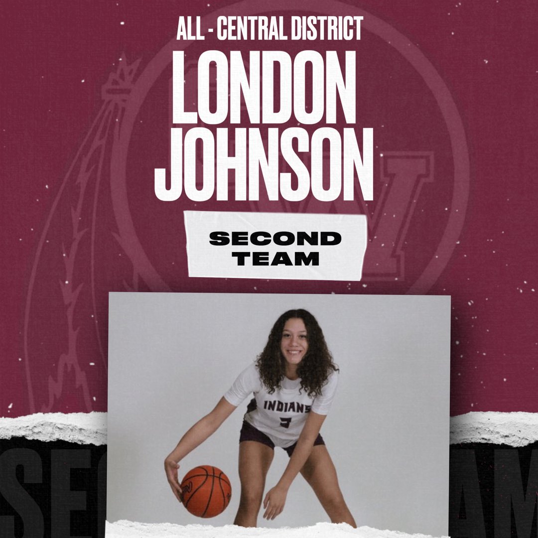 Congrats to @LondonJohnson26 on being named 2nd Team All-Central District.
