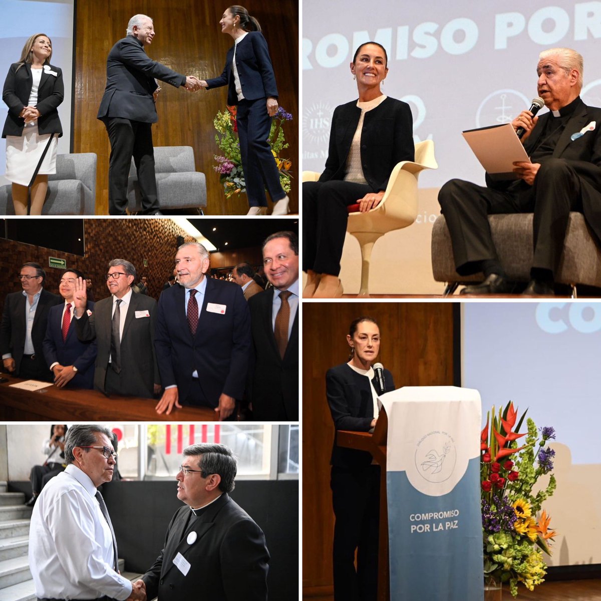 RicardoMonrealA's tweet photo. La Dra. @Claudiashein firmó hoy un documento de la Conferencia del Episcopado Mexicano, denominado “Compromiso por la Paz”, lo que me pareció correcto. Agregó un anexo que resalta coincidencias y expone diferencias: actitud conciliadora, republicana y digna. Será buena presidenta https://t.co/3k1U8if8i5