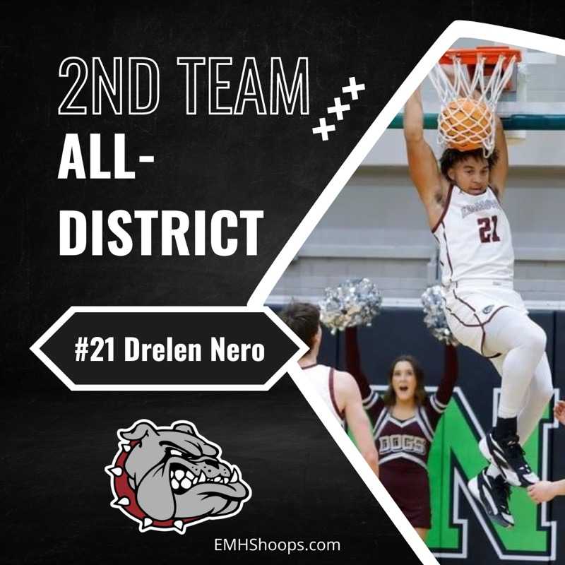 Congrats to our guy <a href="/Drelen05/">Drelen Nero</a> for being selected 2nd team All-District in District 3! Dre's toughness and athleticism bolstered the Bulldog attack! We are proud of you Dre!