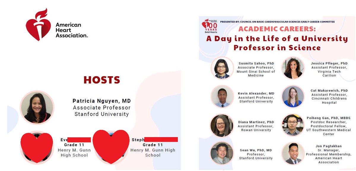 Honored to join @BCVSearlyCareer Committee leaders tonight to speak with high school students about considering a career in #STEM. Thank you, Dr. Patricia Nguyen for organizing. The future is bright for science! @AHAScience @uabbme @emmcnally @mkontari @SusmitaSahooPhD