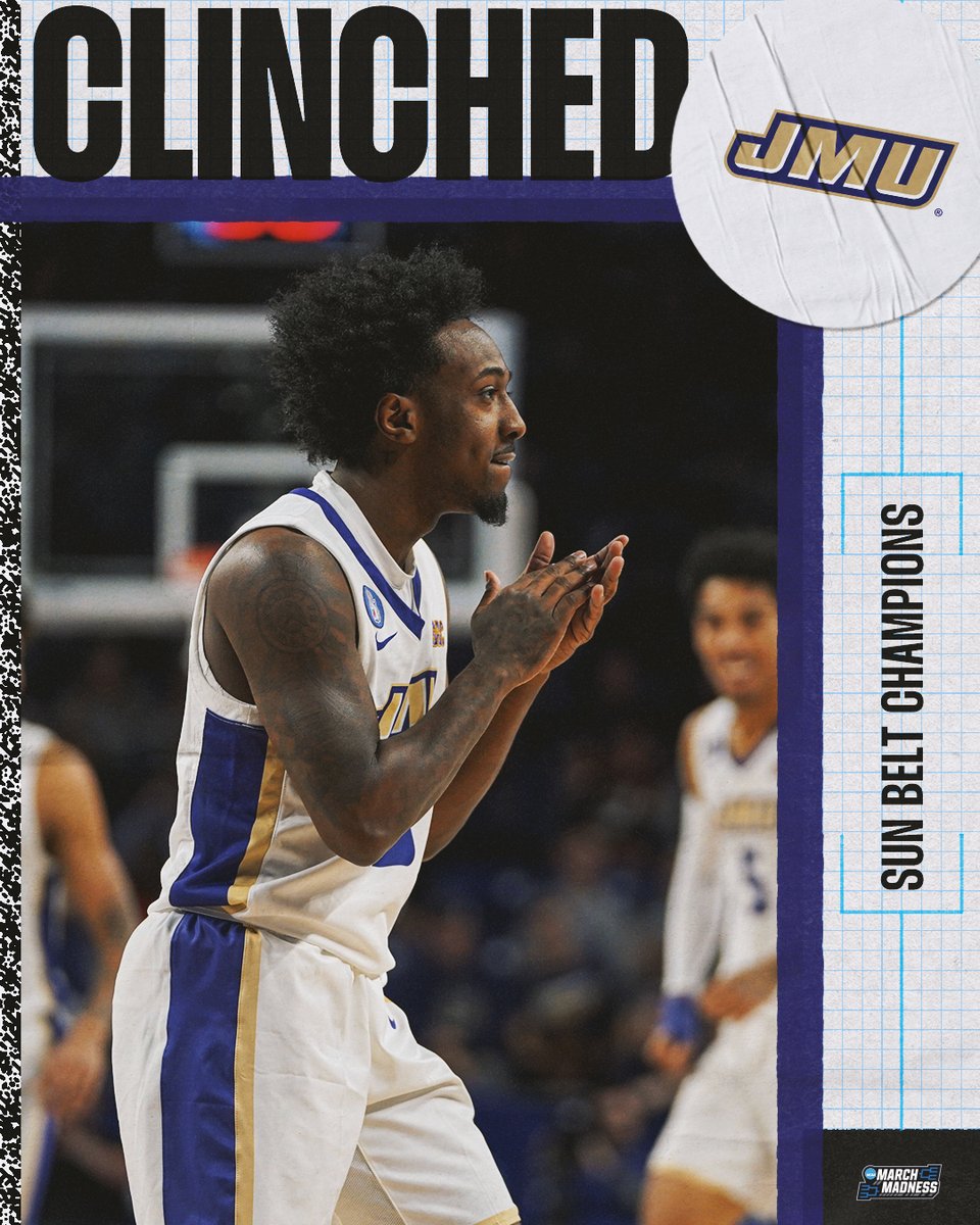 DUKES ARE IN THE BIG DANCE 🕺

James Madison rolls in the Sun Belt championship game and clinches its 6th NCAA Tournament appearance 🎟️

#MarchMadness