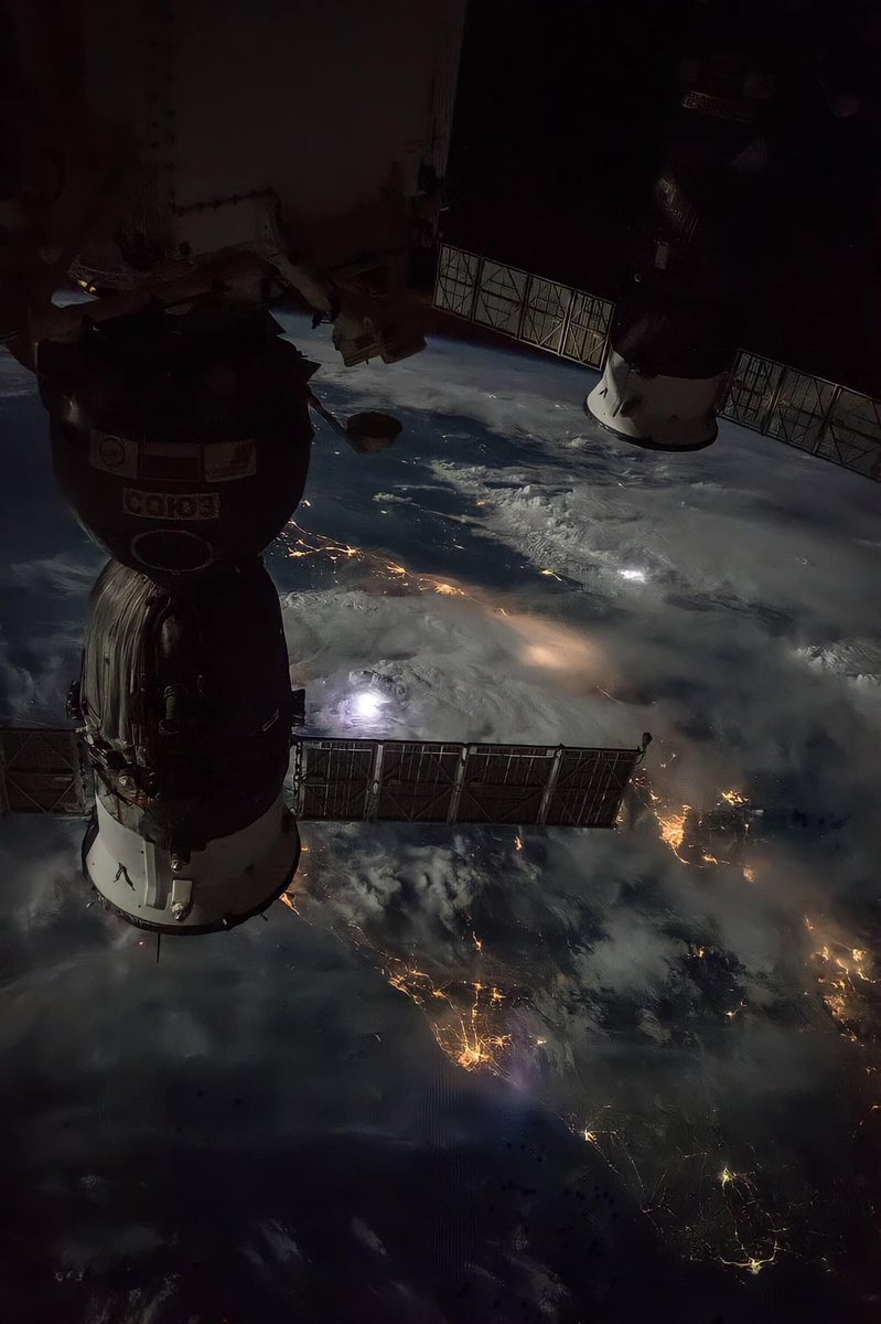 Earth during a stormy night as seen from the International Space Station. Credit: NASA